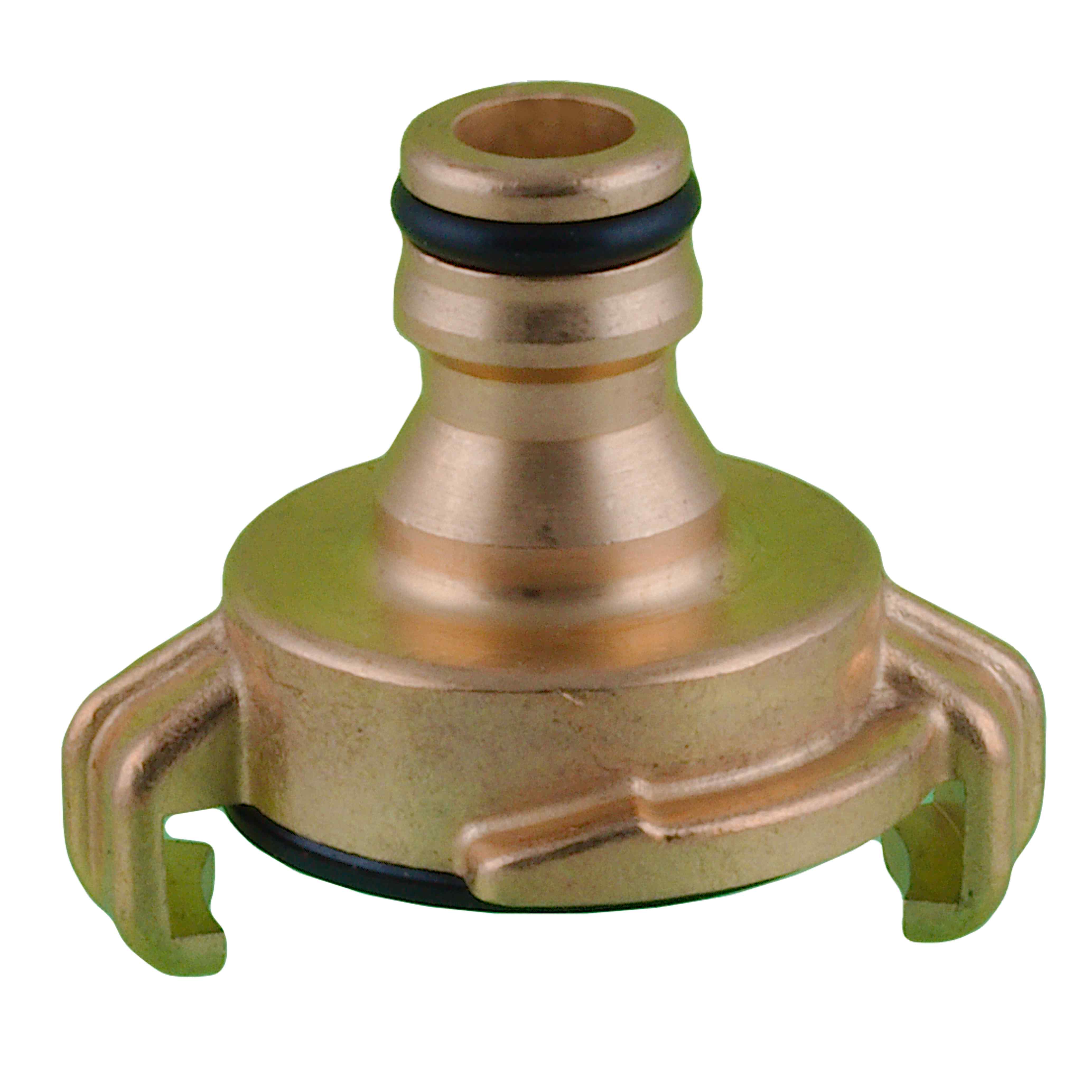 Click-Hahnstück mit Kupplung (Adapter)  messing