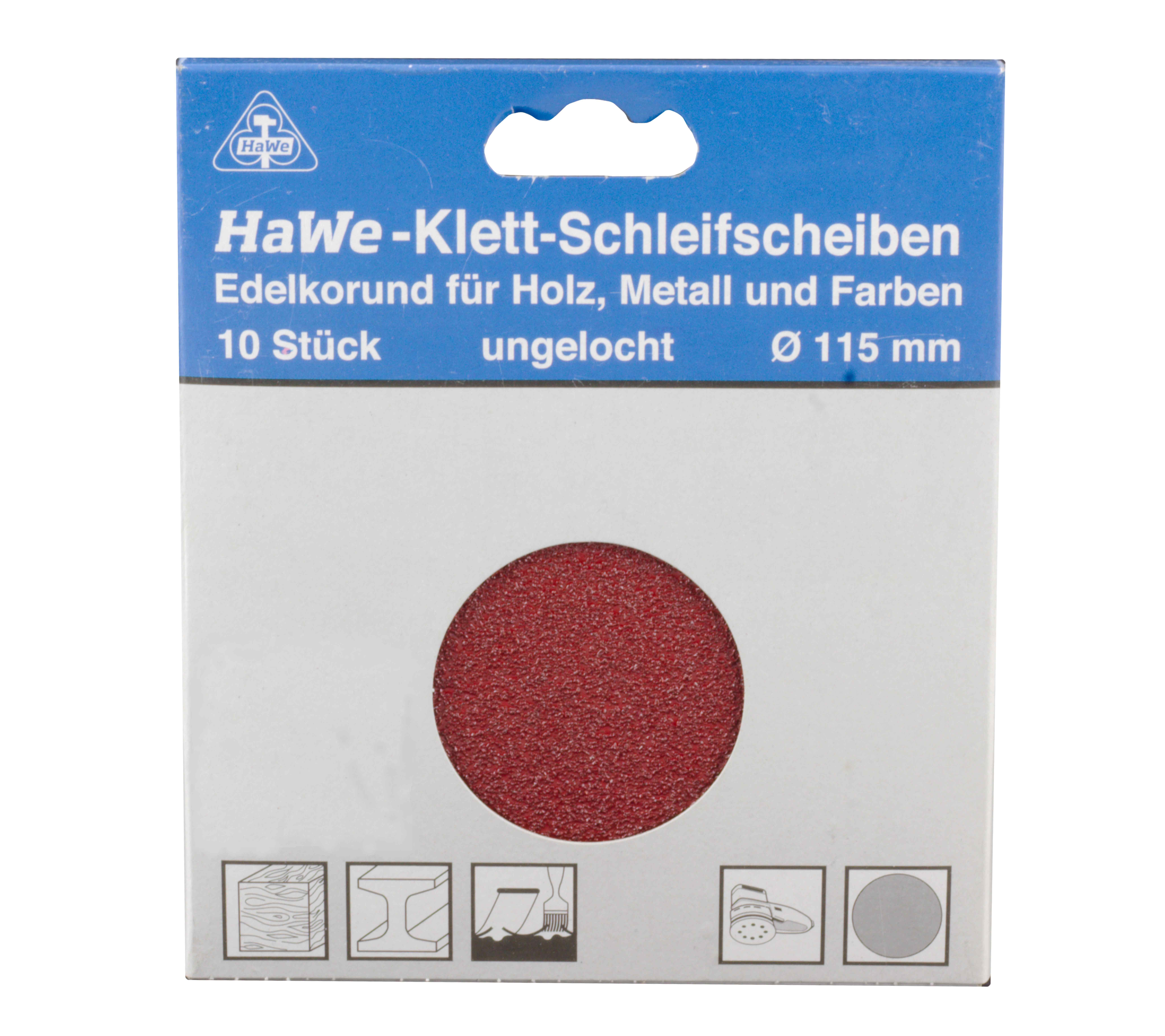 Klett-Haft-Schleifscheibe  d 115 mm   K   40    10 St.