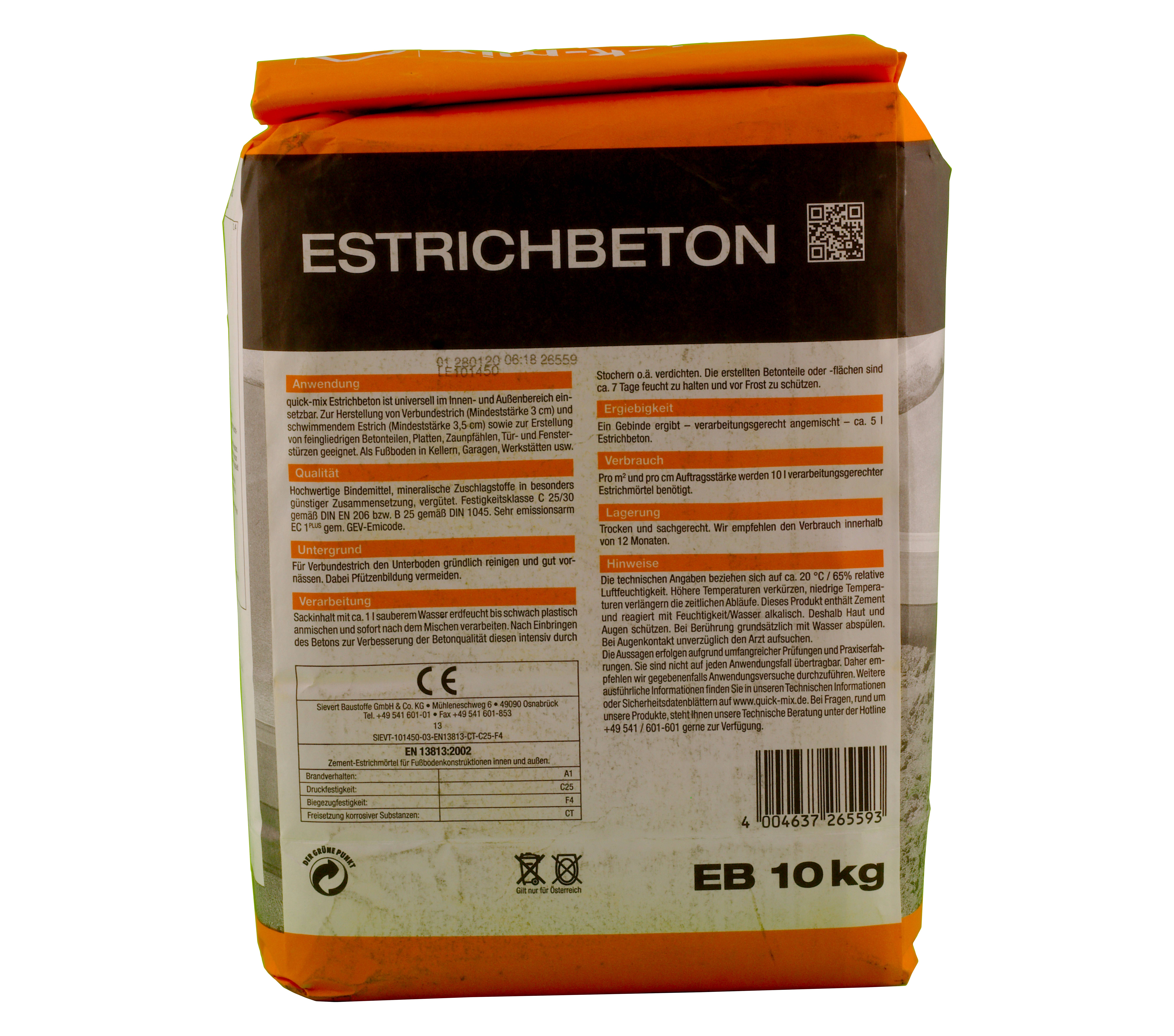 Q.M. EB10 Estrichbeton  10 kg