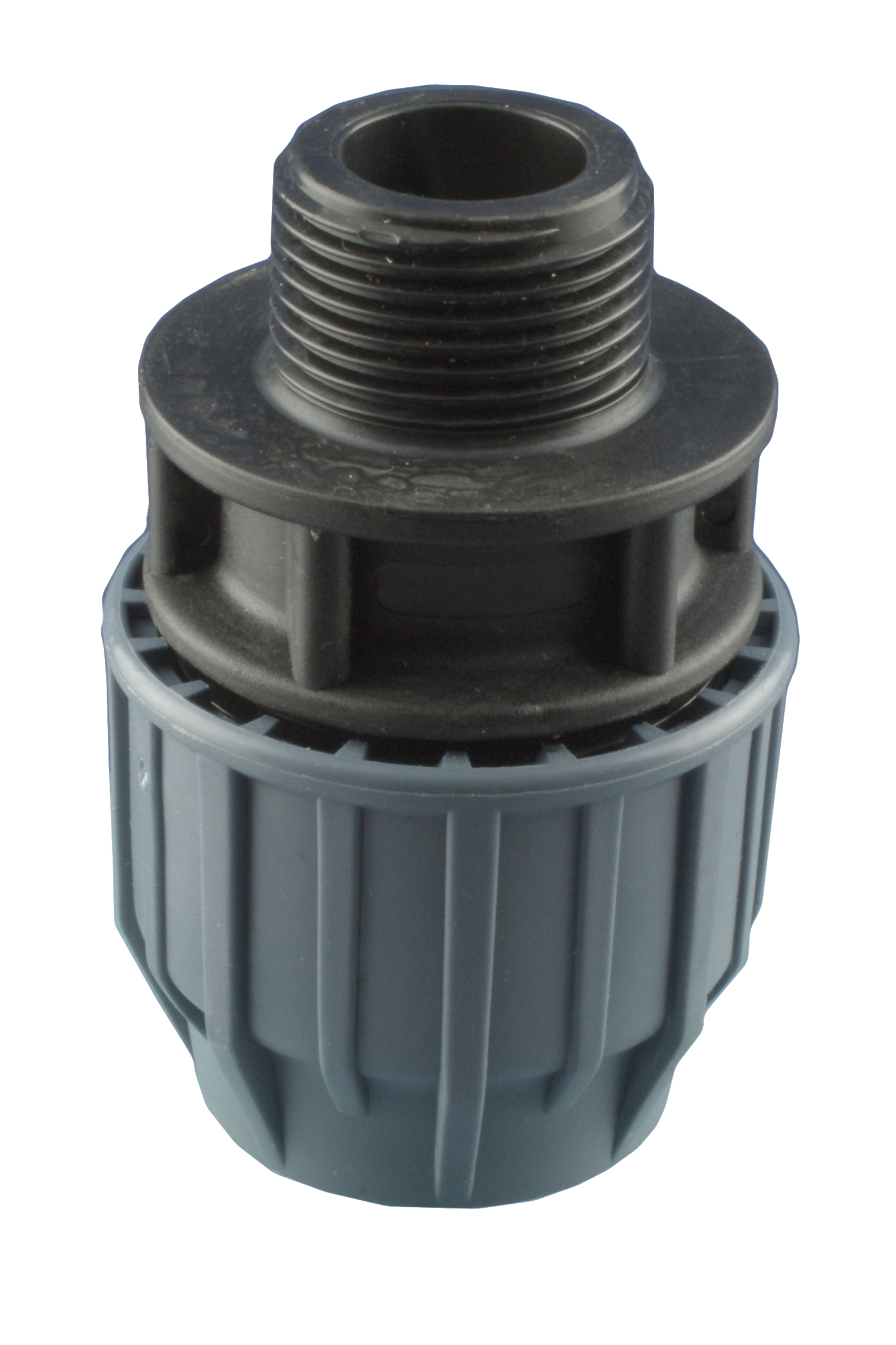 PP Anschlußverschraubung für PE-Rohre 20 mm x 1/2" AG