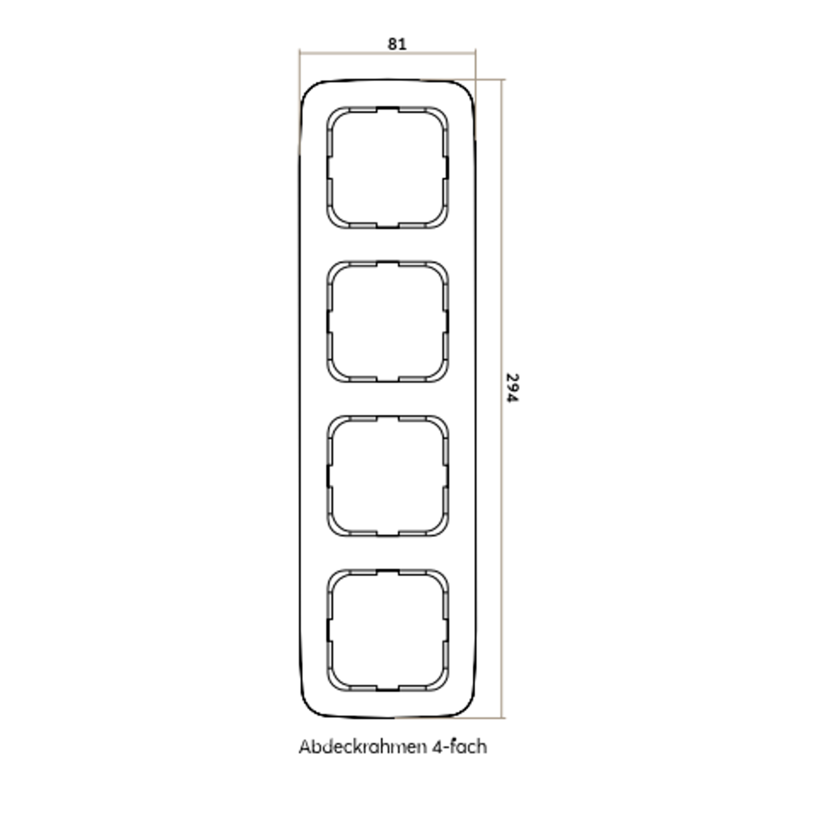 B&J Rahmen 4-fach  Reflex SI  2514-214