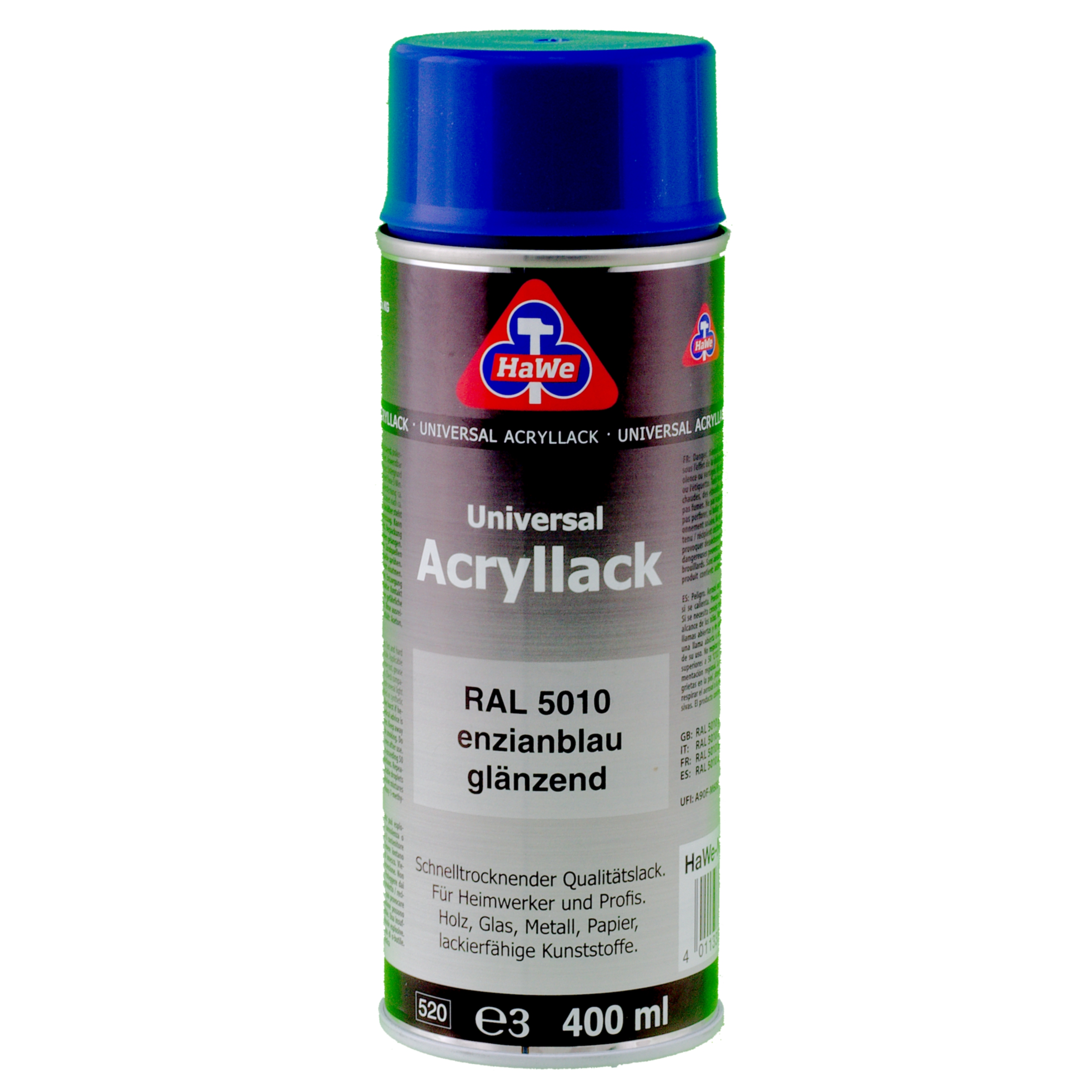 Sprühlack / Acryllack enzianblau RAL 5010 glänzend