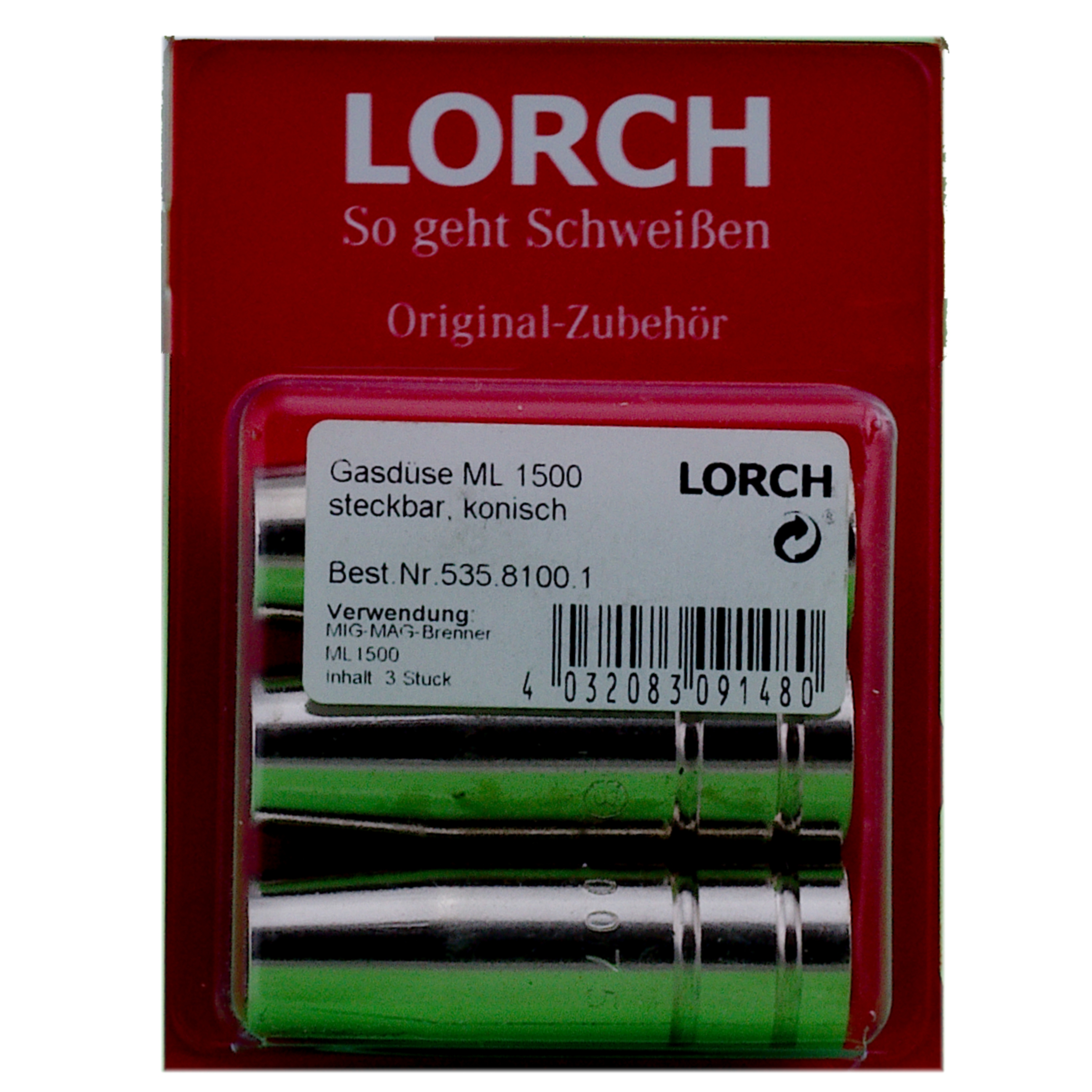 LORCH Gasdüse konisch MS 15 (3 Stück)