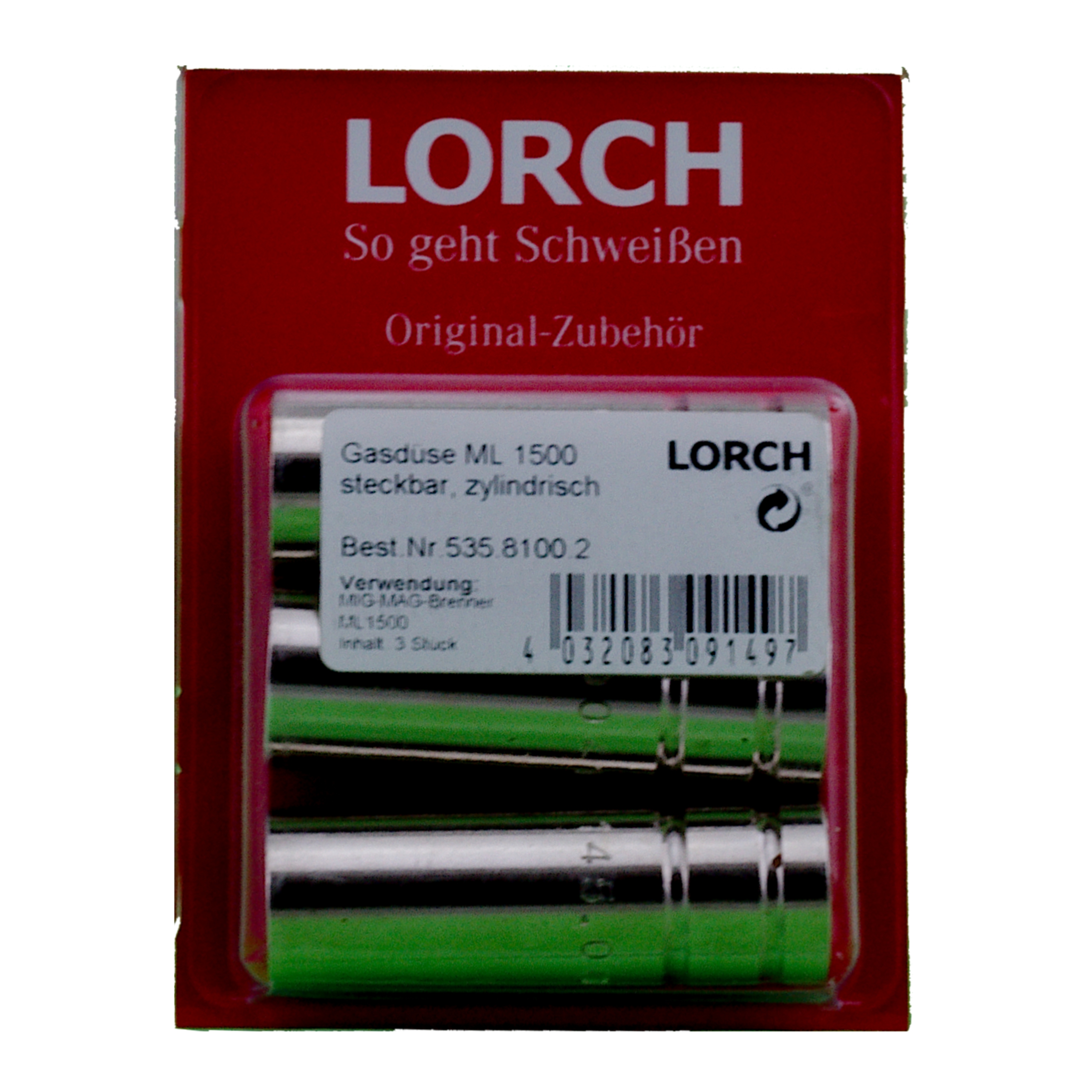 LORCH Gasdüse ML 1500 steckbar, zyl. (3 Stück)