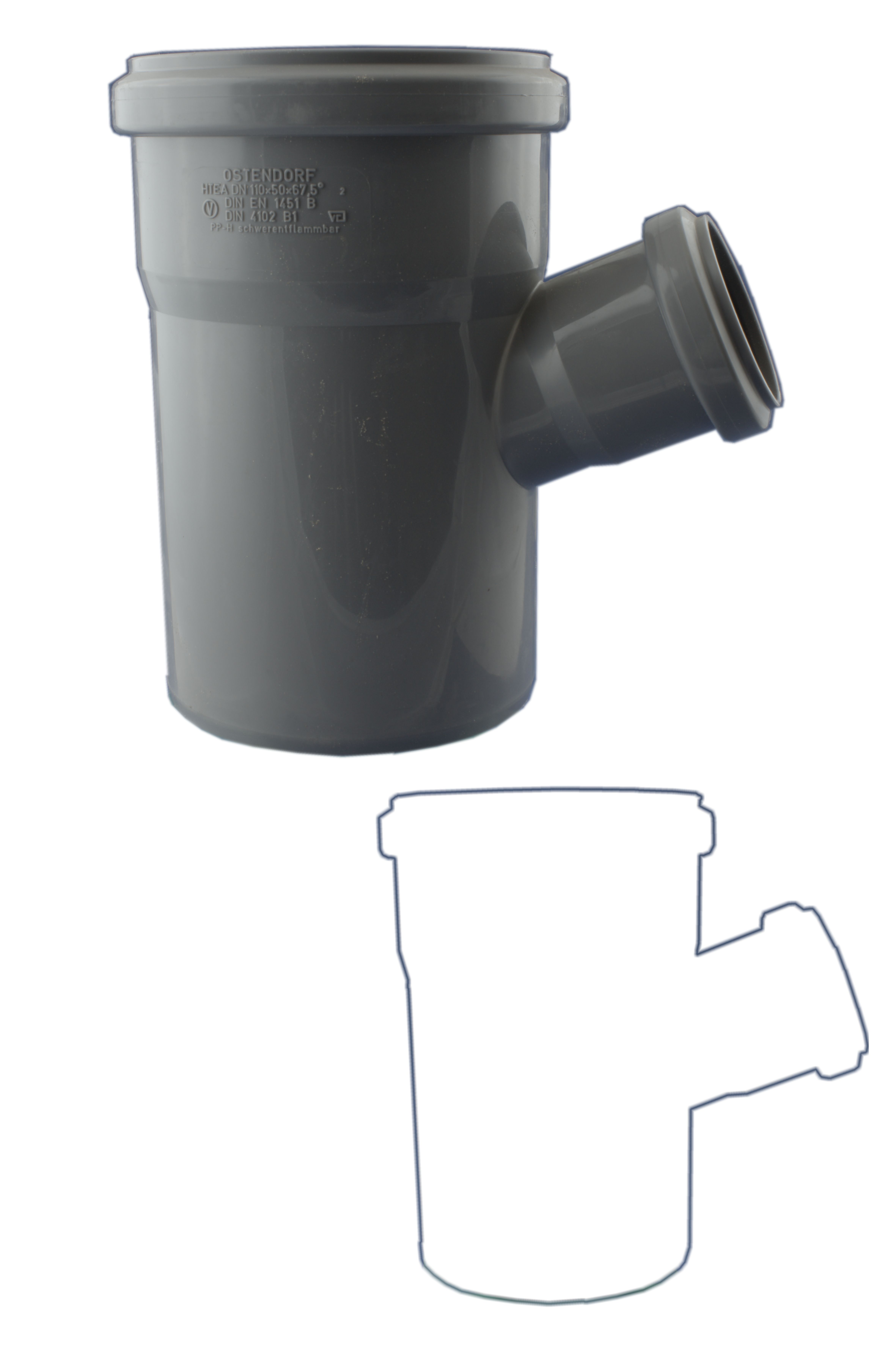 HT-Abzweig DN 110/50/67°