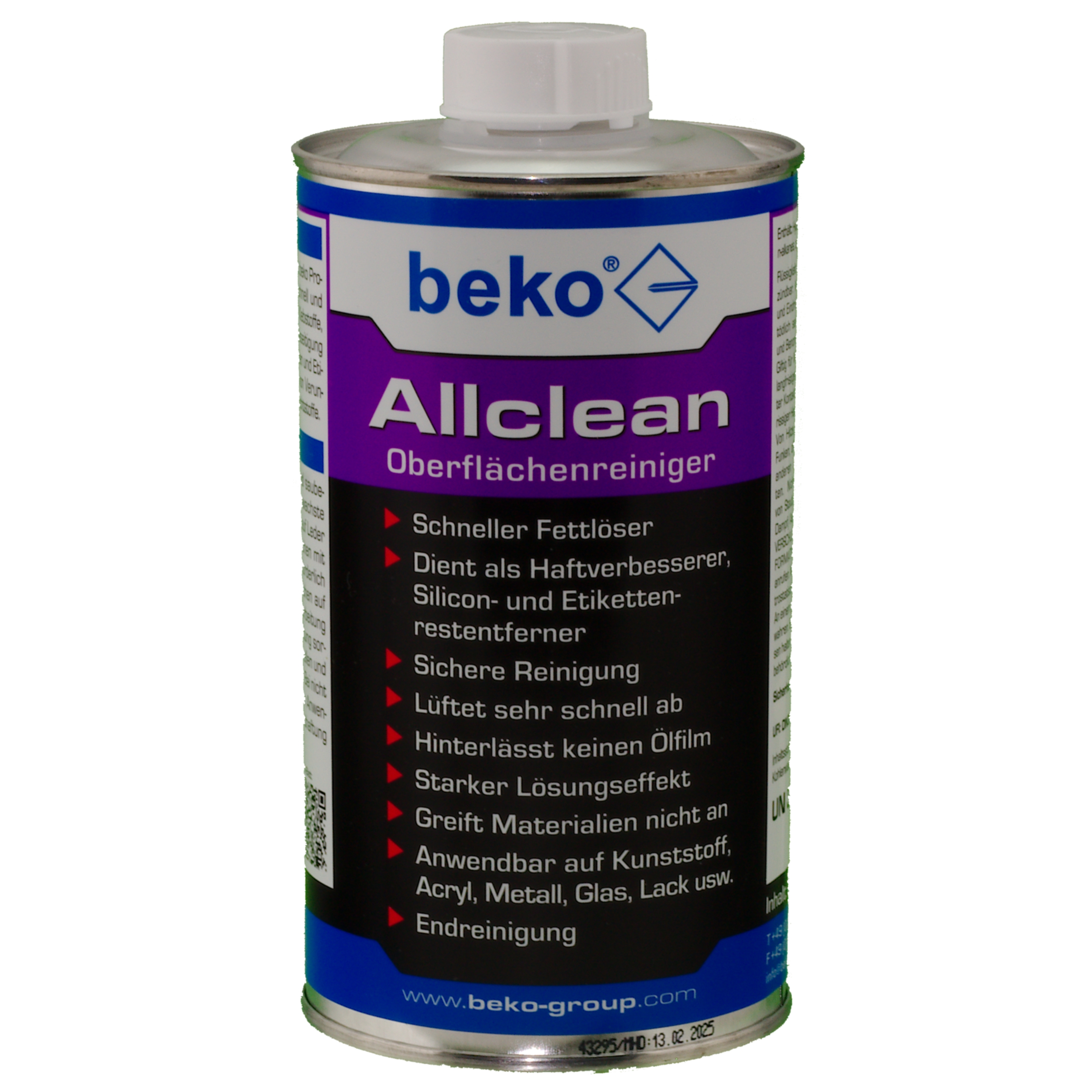 Vorderseite Beko Allclean Oberflächenreiniger 500 ml