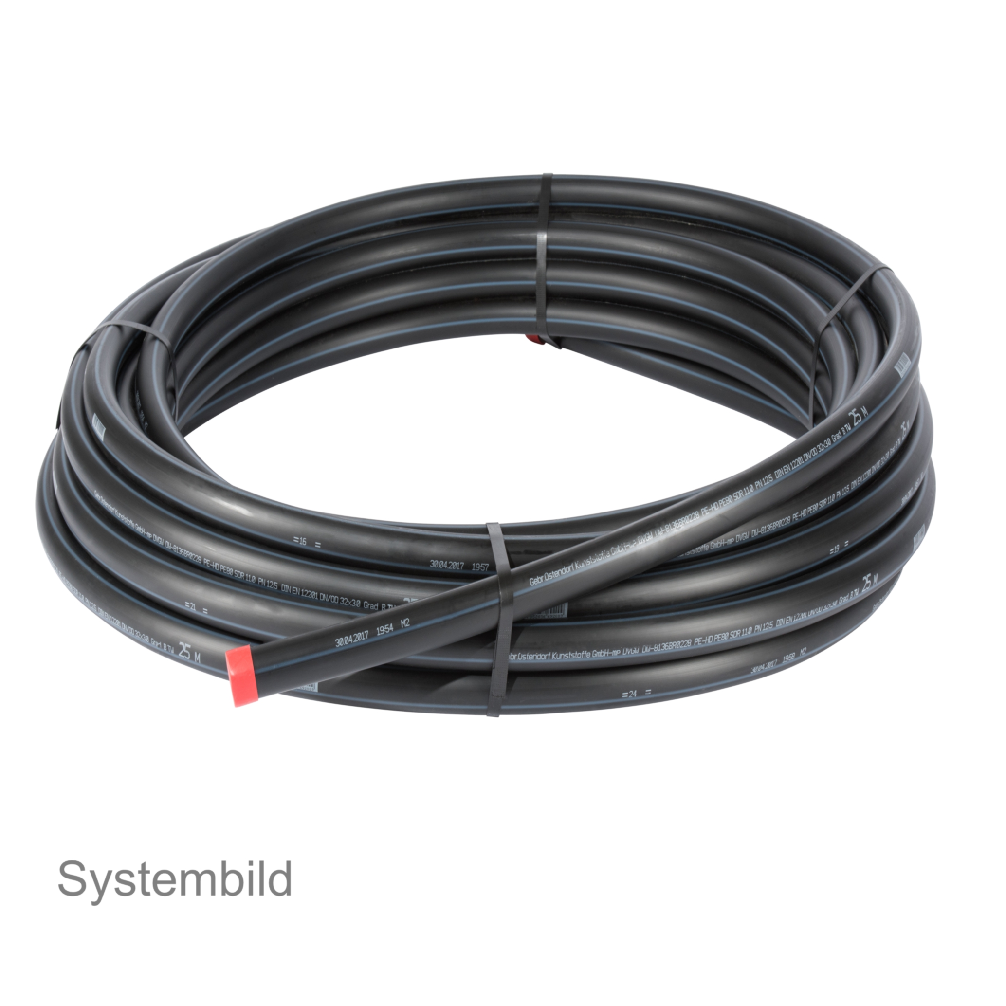 PE-Kunststoffrohr 1" Trinkwasser 32 mm aussen 25 m/Rolle