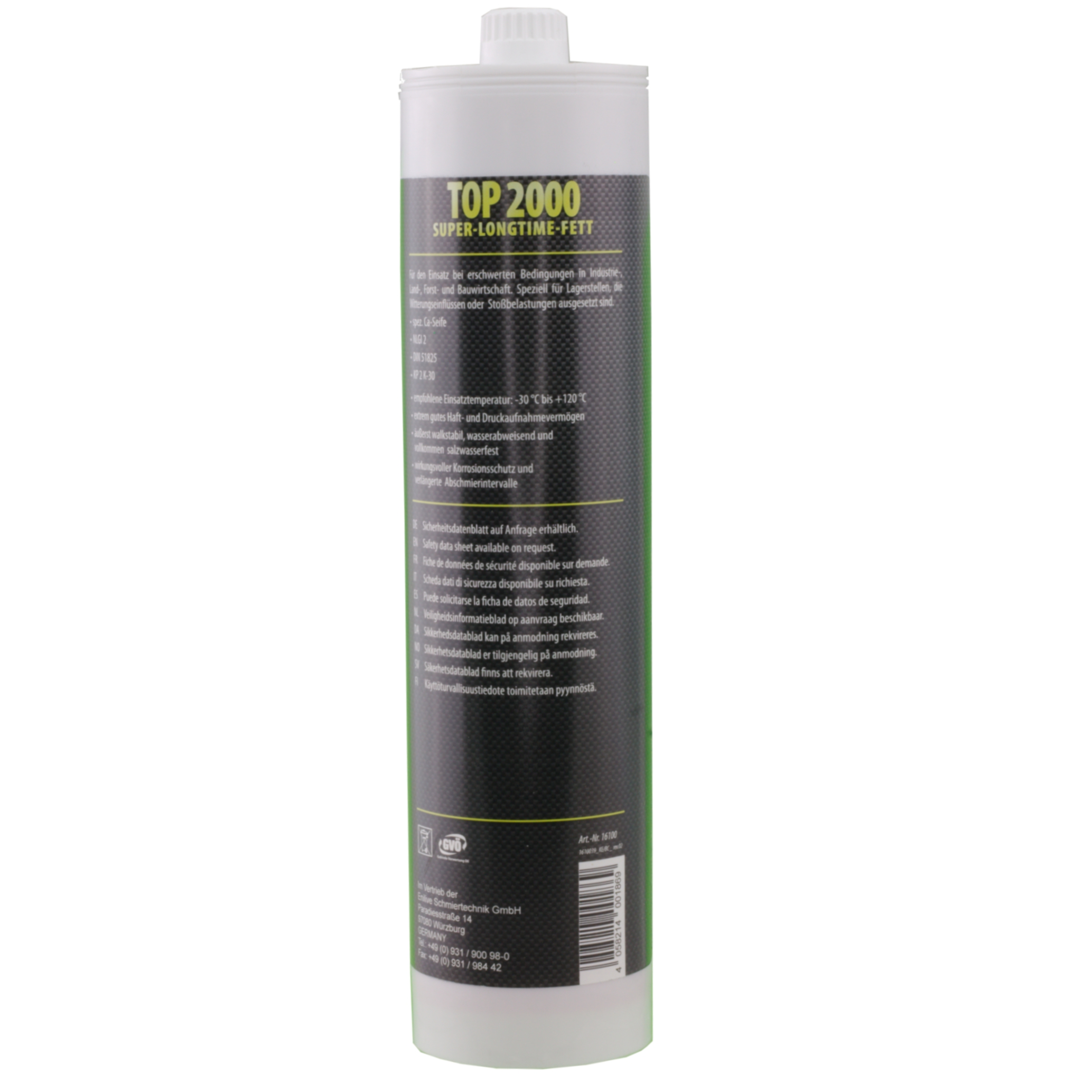 Schmierfett TOP 2000  500 g Super-Longtime-Fett Schraubkartu