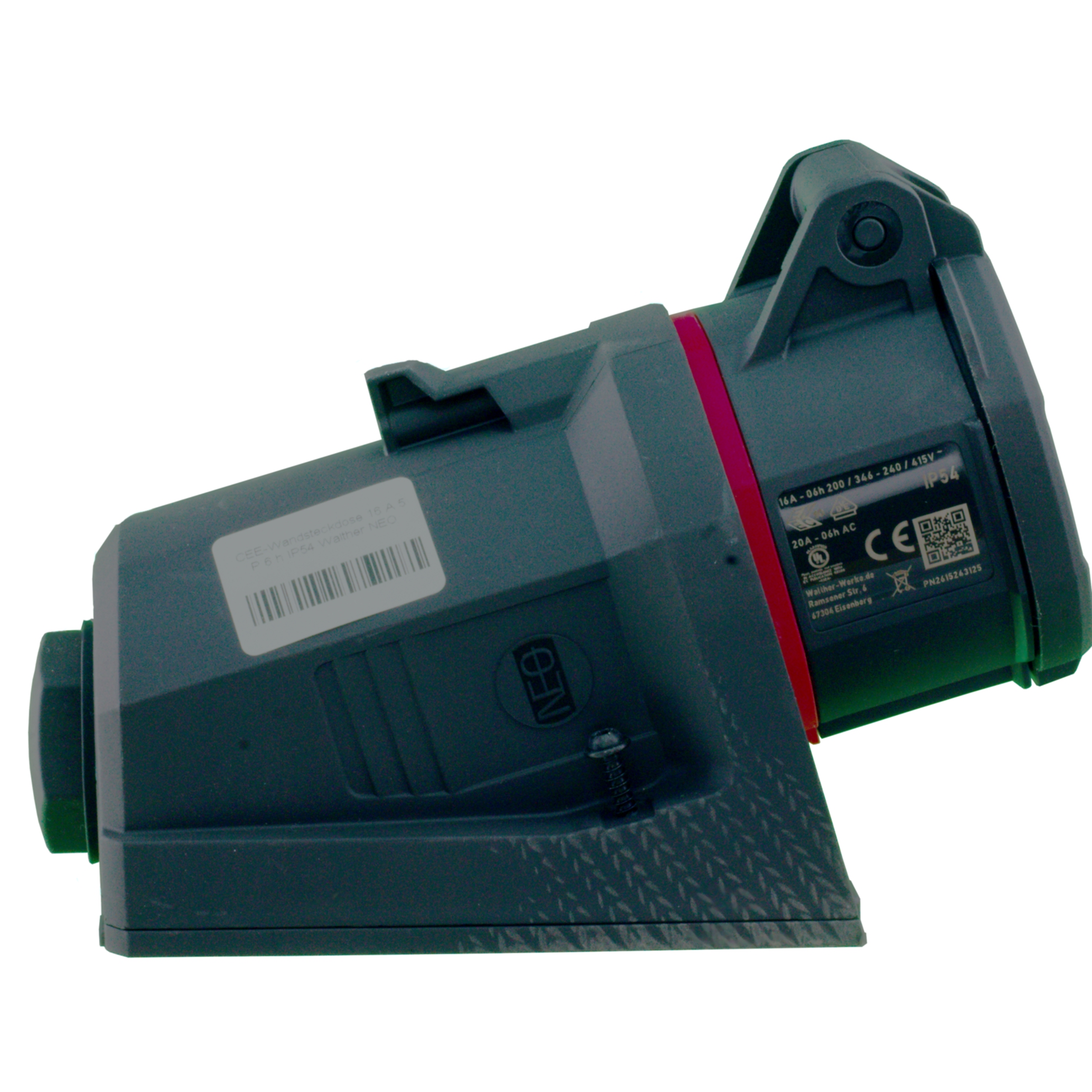 CEE-Wandsteckdose  16 A 5 P 6 h   IP54  Walther NEO