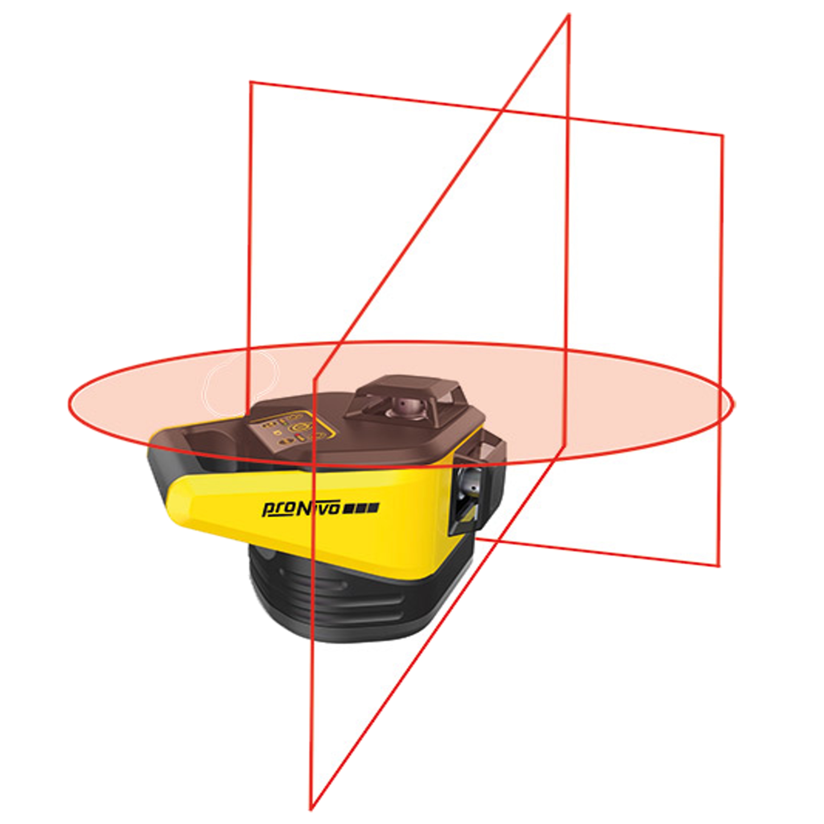 Rotationslaser Neigungslaser 2 Achsen mit rotem Strahl SET1