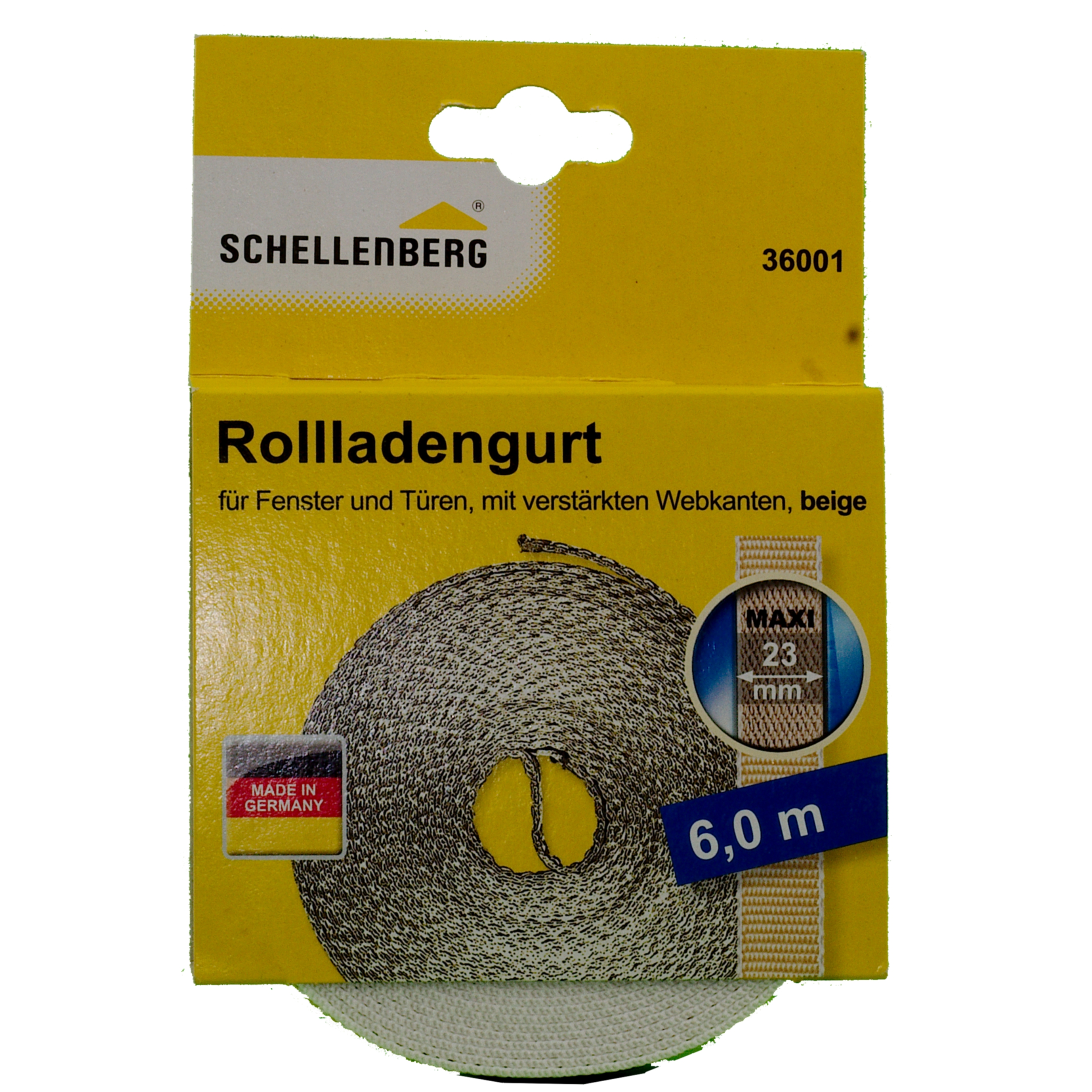 Rollladenband / Gurtband 23 mm 01 beige 6,00 m Nr. 36001