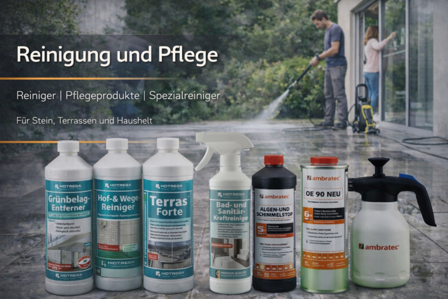Sauberkeit und Pflege auf der Terrasse