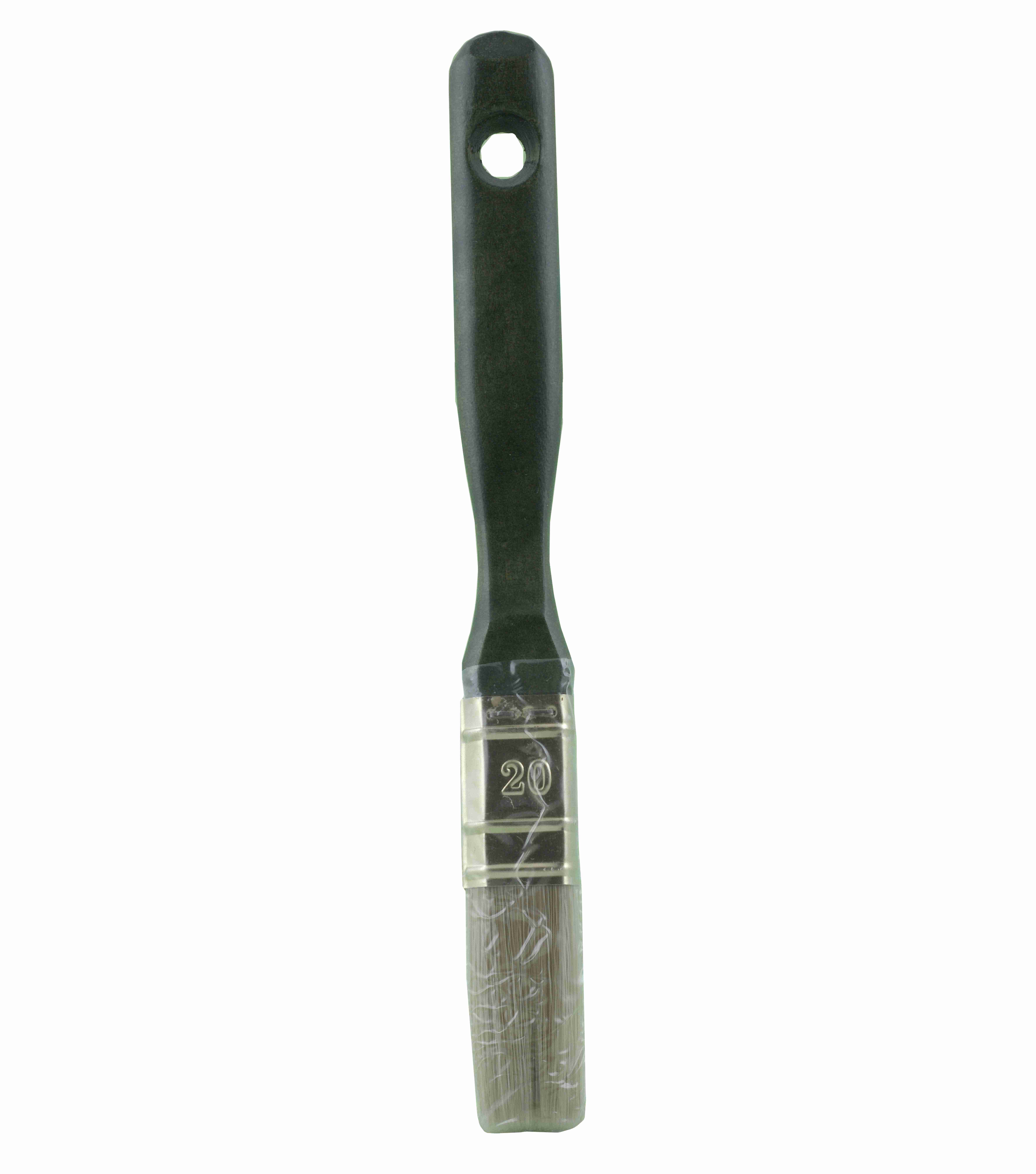 Flachpinsel  20 mm grünlasierter Holzstiel