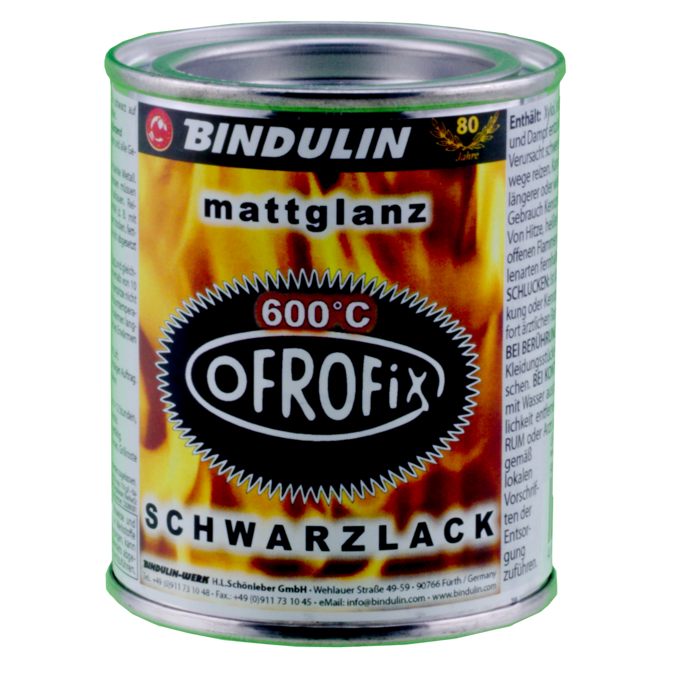 Bindulin Schwarzlack OFROFIX bis 600°C  125 ml