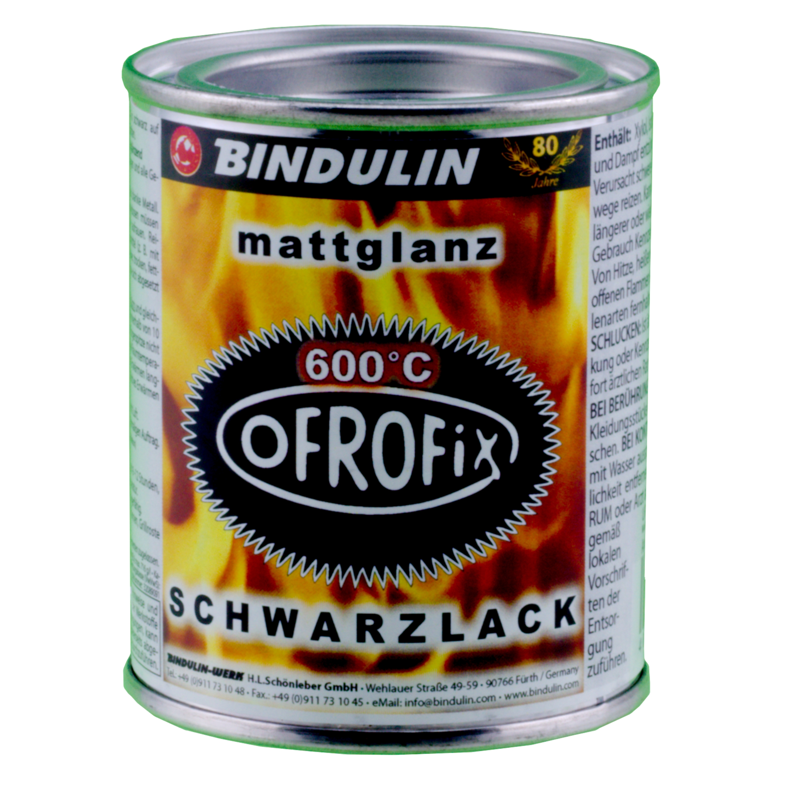 Bindulin Schwarzlack OFROFIX bis 600°C 125 ml