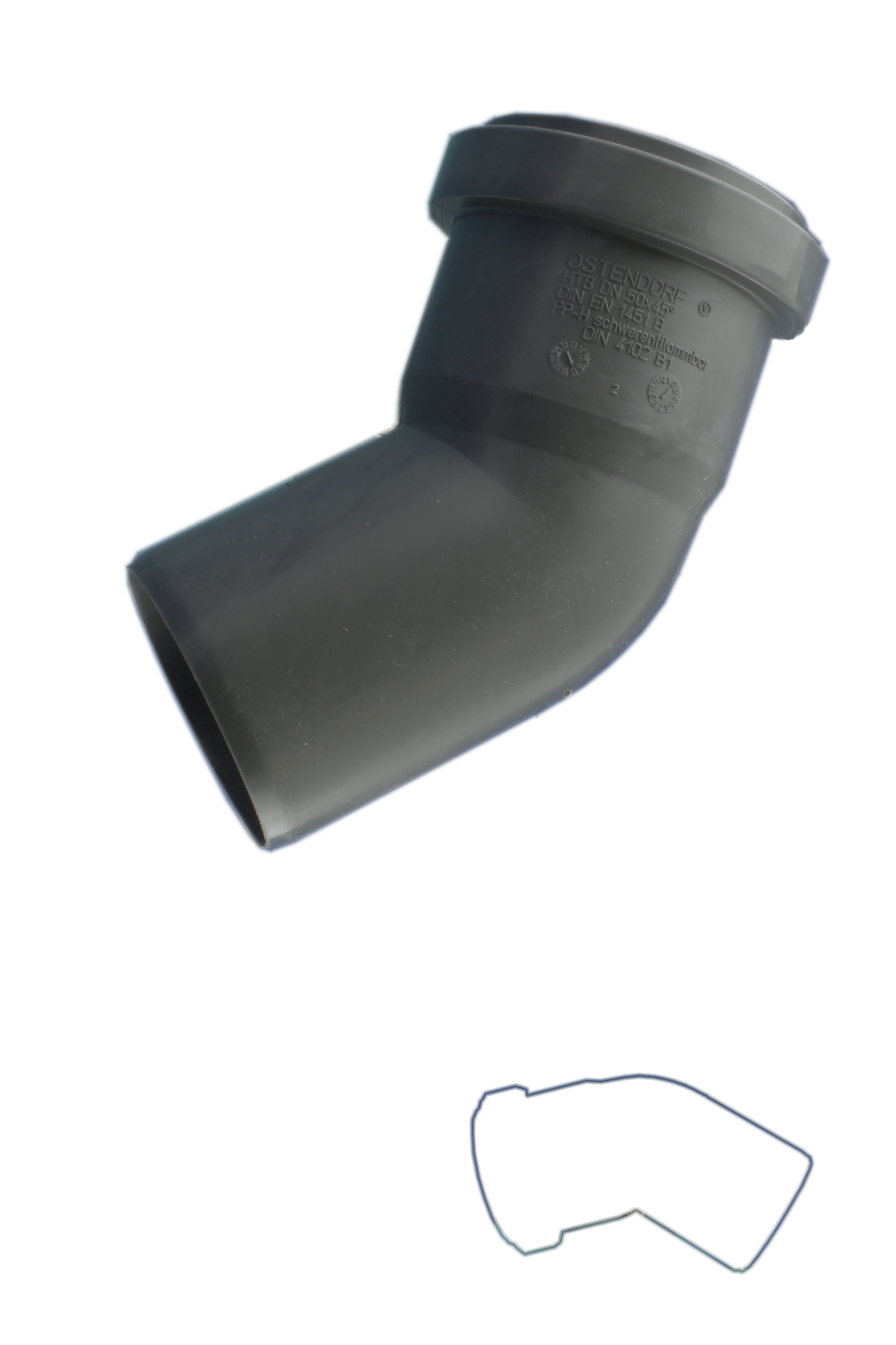 HT-Bogen DN 75 / 45°