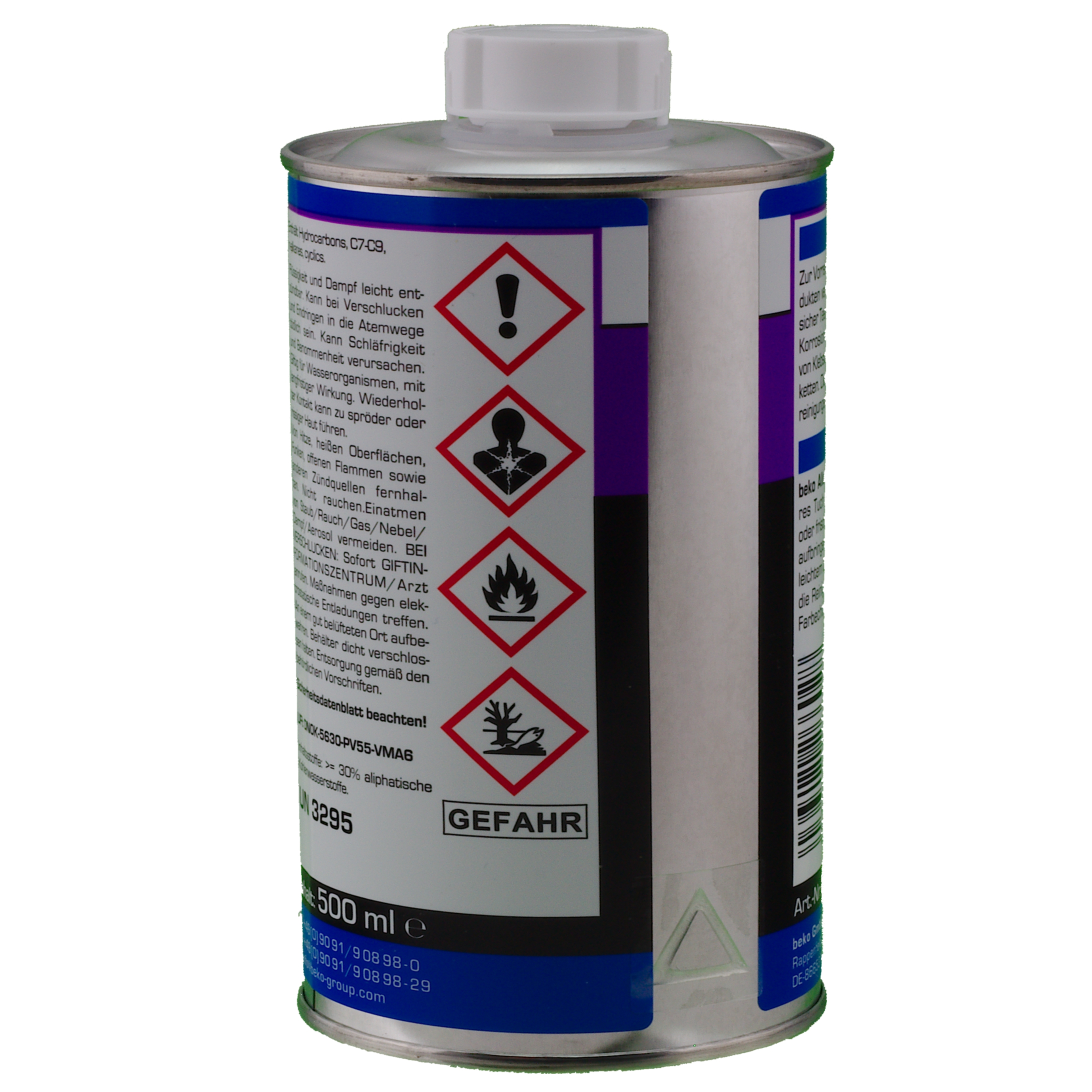 Rückseite Beko Allclean Oberflächenreiniger 500 ml