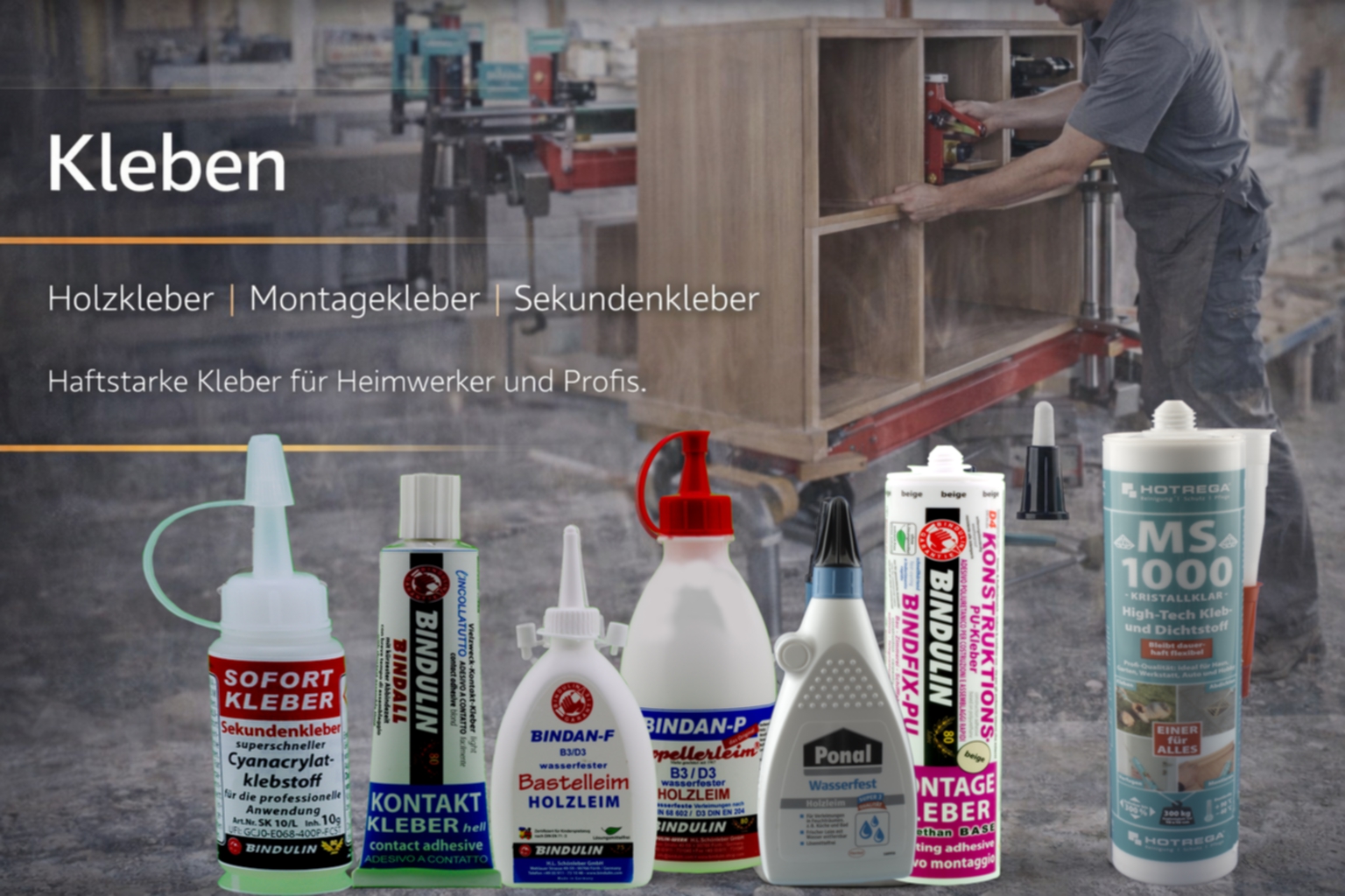 Kleber für Profis und Heimwerker
