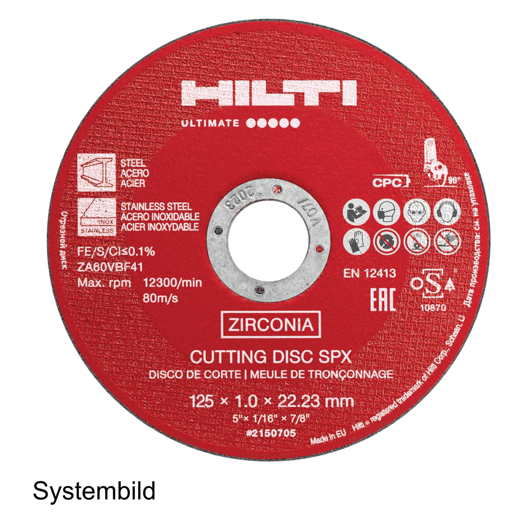 Hilti SPX Trennscheiben für Edelstahl und Edelstahl 125mm 