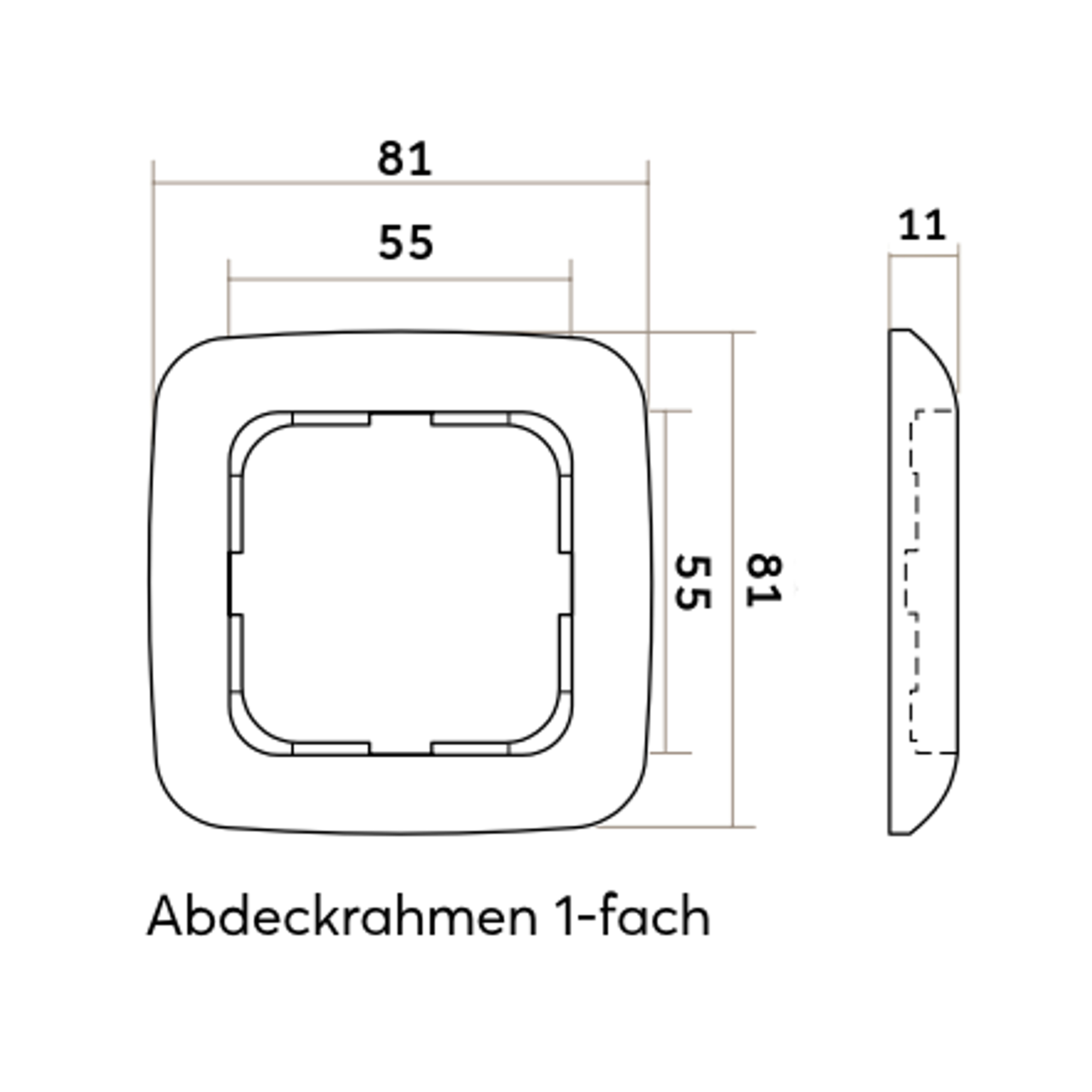 B&J Rahmen 1-fach  Reflex SI  2511-214